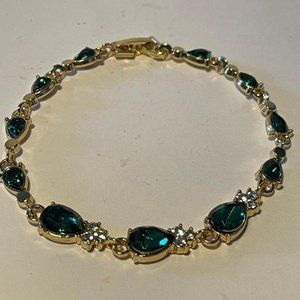 Emerald, Green Charm Women's Bracelet NEW